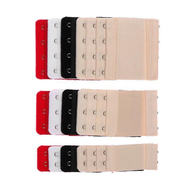 3 Hooks Underwear Extension Bra Buckle Bra Extender Hook Brassiere Strap - Red