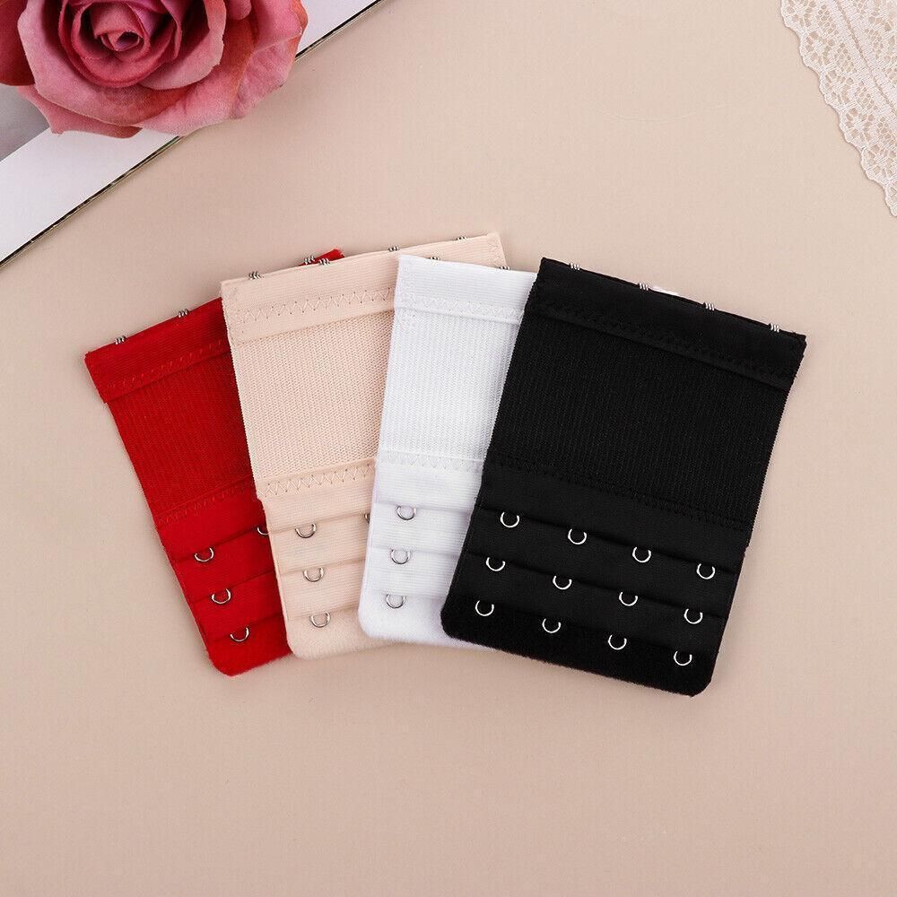 4 Hooks Underwear Extension Bra Buckle Bra Extender Hook Brassiere Strap - Black