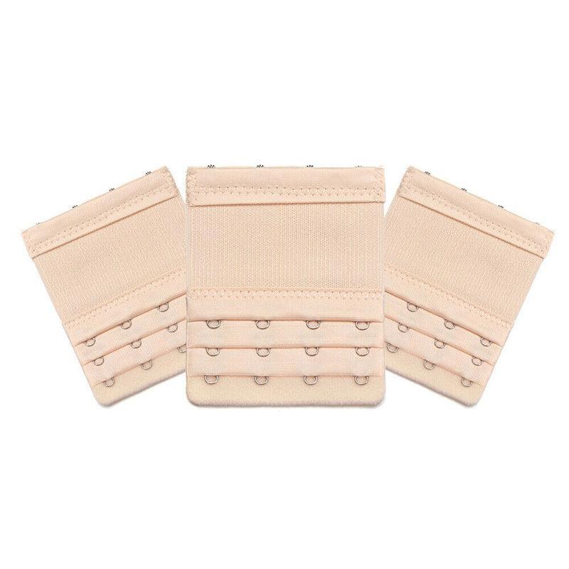 3 Hooks Underwear Extension Bra Buckle Bra Extender Hook Brassiere Strap - White