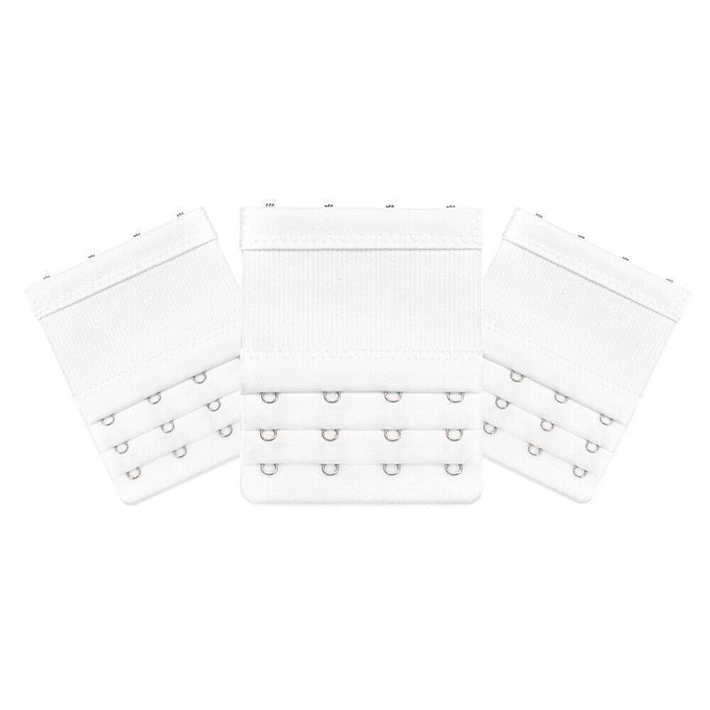 4 Hooks Underwear Extension Bra Buckle Bra Extender Hook Brassiere Strap - White