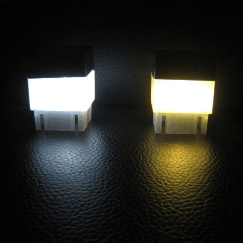 1Pc Waterproof Solar LED Lights Square Fence & Garden Lamp Warm/Cold - Cold Light