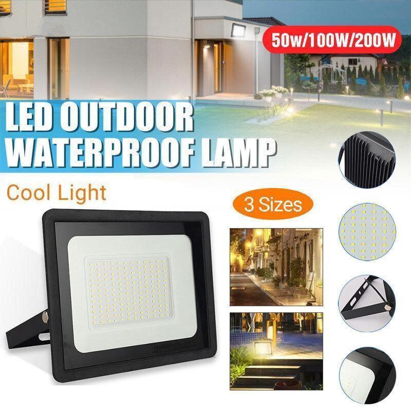 LED Flood Light 50W 100W 200W Outdoor Waterproof IP66 Cool White Security Lamp - 50W