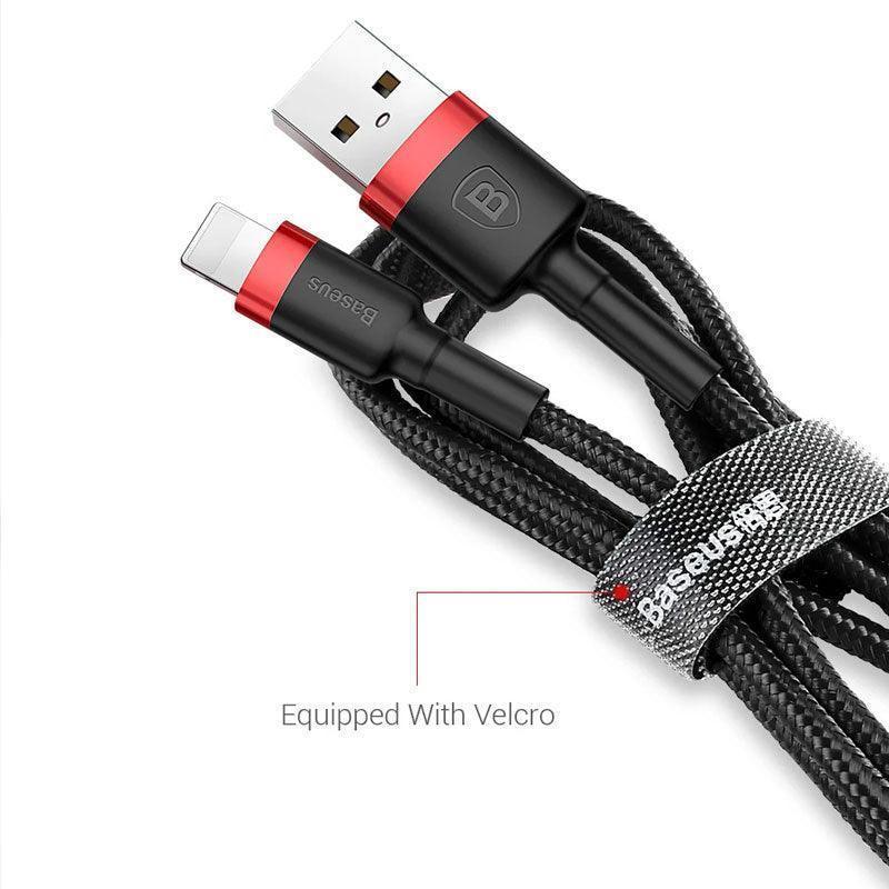 Baseus USB Charging Cable Data Charger Cord For iPhone 13 12 11 XS XR 8 7 iPad 2PCS 2M - Red+ Red 2PCS 2M
