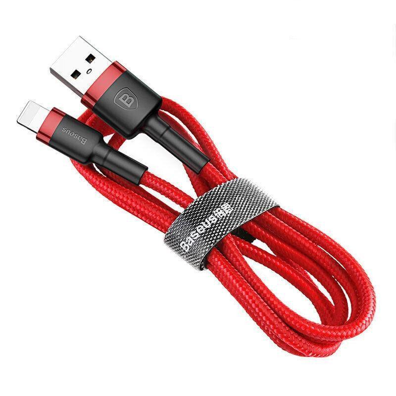 Baseus USB Charging Cable Data Charger Cord For iPhone 13 12 11 XS XR 8 7 iPad 2PCS 2M - Red+ Red 2PCS 2M