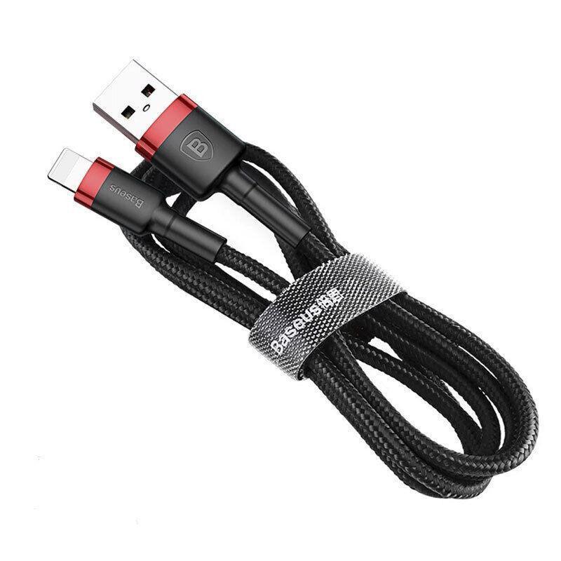 Baseus USB Charging Cable Data Charger Cord For iPhone 13 12 11 XS XR 8 7 iPad 1PC 1M - Red+ Red