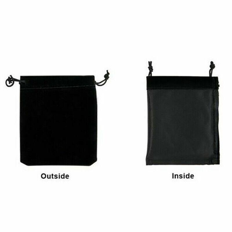 50X Small Velvet Cloth Drawstring Bags Gift Bag Jewelry Ring Pouch Earring Favor 7x9 - Black