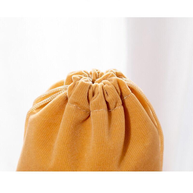 50X Small Velvet Cloth Drawstring Bags Gift Bag Jewelry Ring Pouch Earring Favor 7x9 - Black