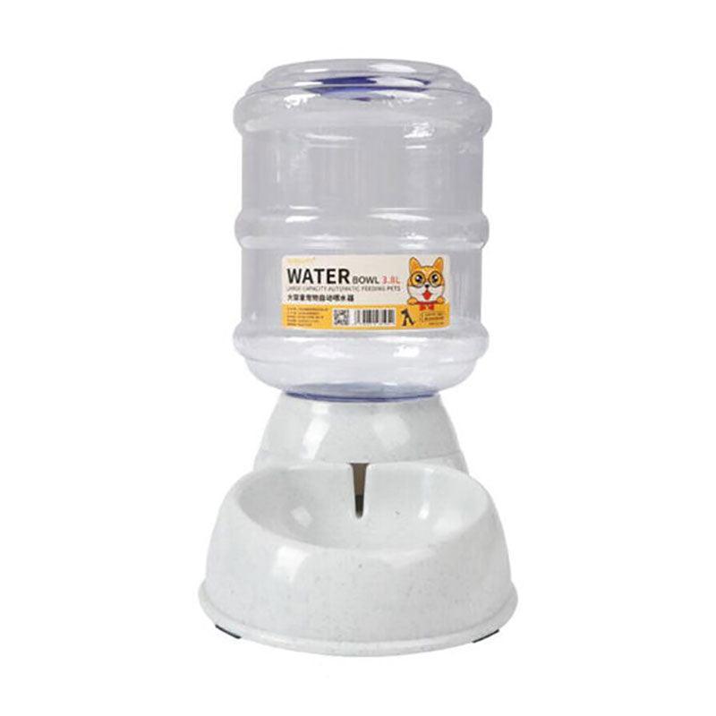 Automatic 3.8L Water Feeder Pet Dog Cat Puppy Dispenser Feeder Bowl Bottle - Grey