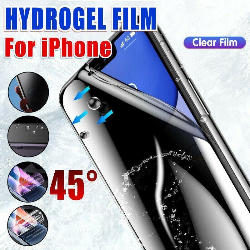 Clear Film iPhone 13 12 11 Pro Xs Max Plus Hydrogel Film Screen Protector - For iPhone 12 Pro