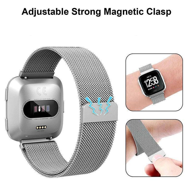 For Fitbit Versa 2 Lite Watch Band Strap Sports Metal Wristband Replacement Large - Gold Versa/Versa 2/Lite