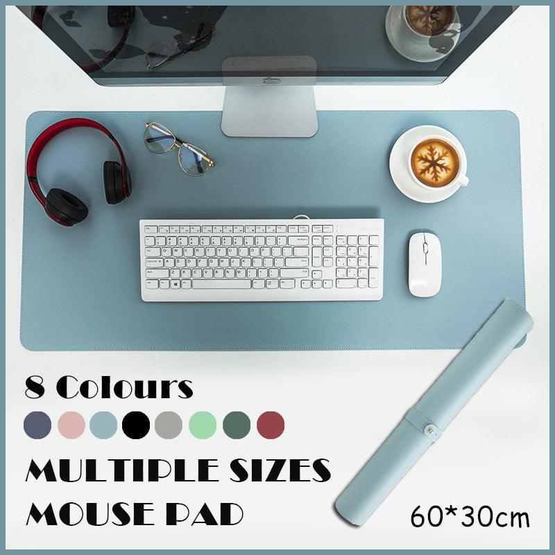 60*30Cm Leather Mouse Pad Gaming Waterproof Mousepad Desk Mat Anti-Slip Rubber - Black