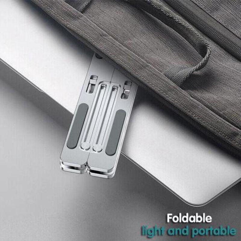 Adjustable Laptop Stand Portable Aluminum Alloy Desktop Holder for 11 to 17.3 Inch - Black