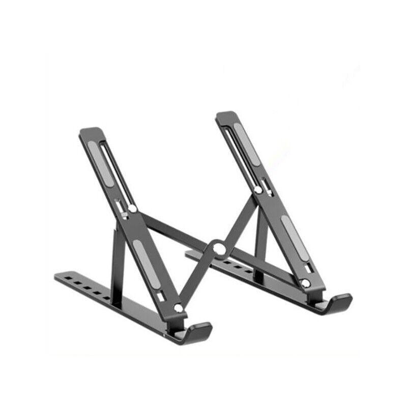 Adjustable Laptop Stand Portable Aluminum Alloy Desktop Holder for 11 to 17.3 Inch - Black