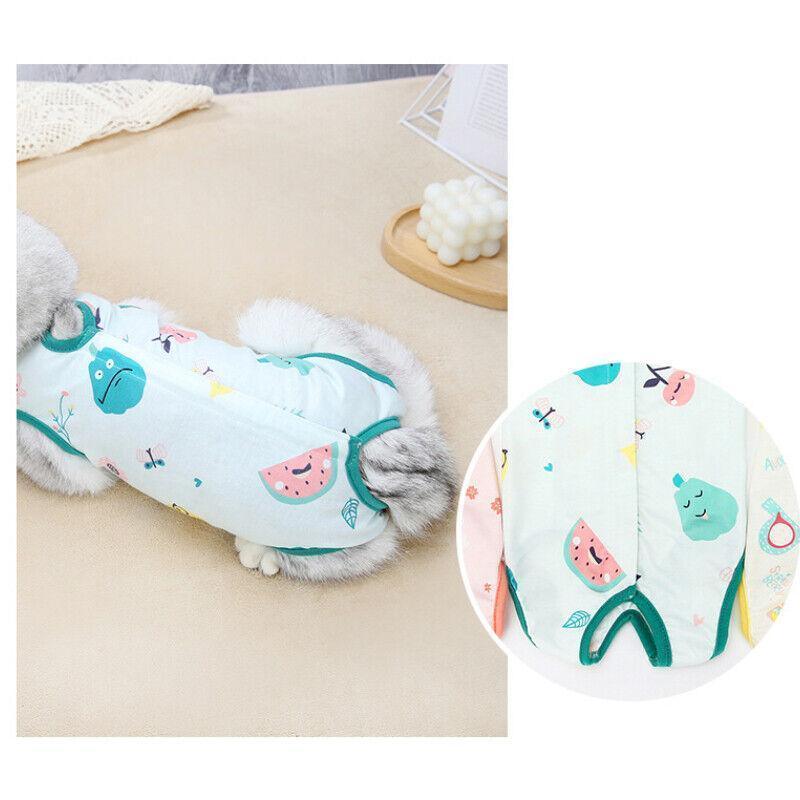 Pet Cat Postoperative Recovery Suit Pet Surgery Clothing Sterilization Weaning Pink - M(Bust: 38cm Length:27cm)