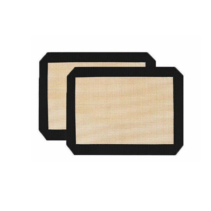 New Non-Stick Silicone Baking Mat Large Scale Cake Emarle Silicon Bakeware Dough - Black 2PCS(2*60X40CM)