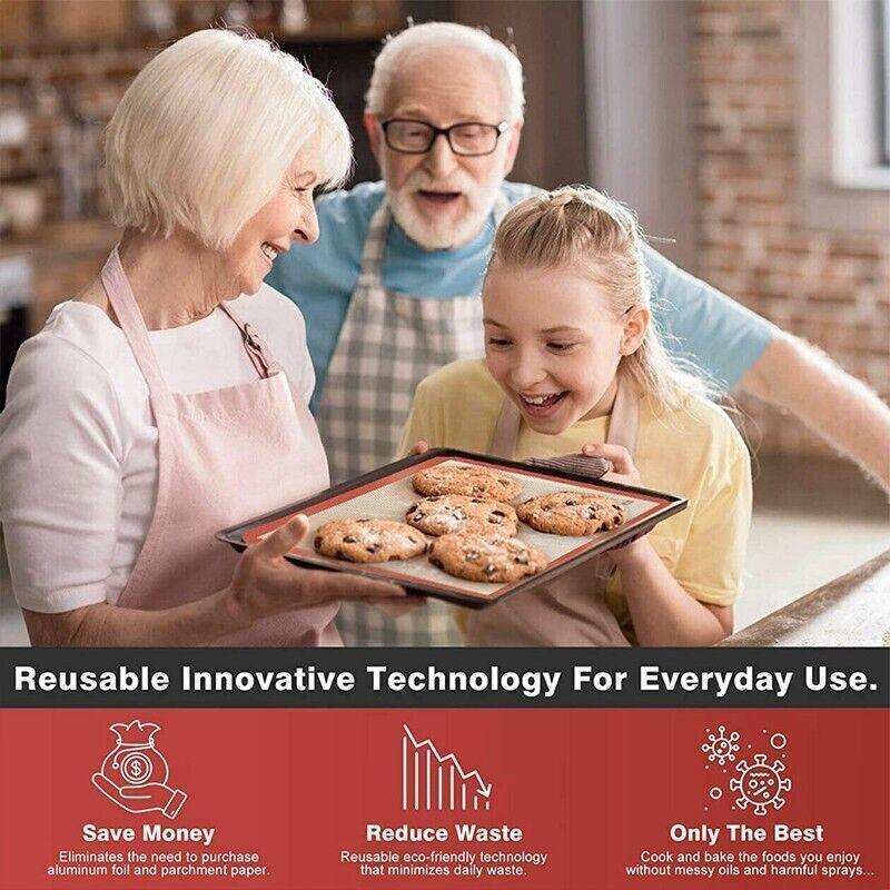 New Non-Stick Silicone Baking Mat Large Scale Cake Emarle Silicon Bakeware Dough - Grey 4PCS(2*30X21+2*42X29.5CM)