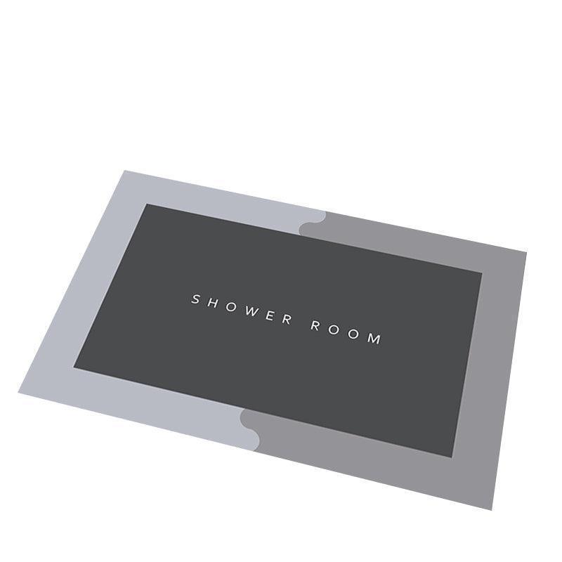 40*60CM Super Absorbent Floor Mat Soft Quick-Drying Non-Slip Diatom Mud Bath - Blue-Retangle