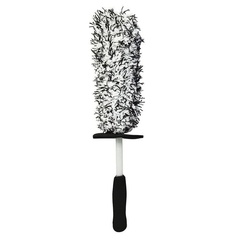 Car Wheel Cleaning Brush Tool Alloy Soft Bristle - Blue+White