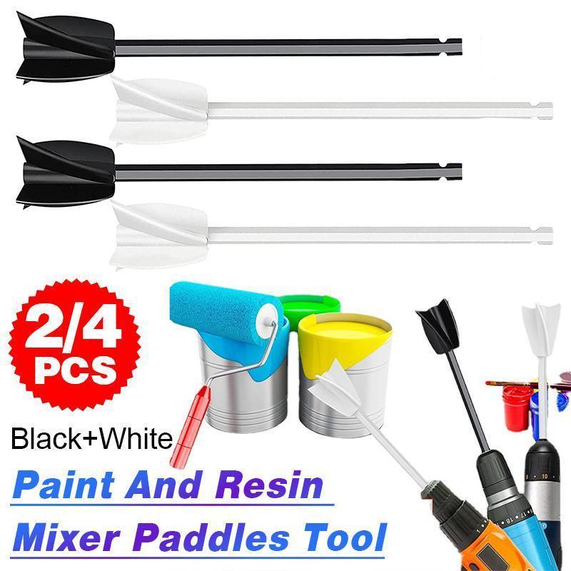 Epoxy Mixer Attachment For Drill Reusable Paint And Resin Mixer Paddles Tool - 2PCS