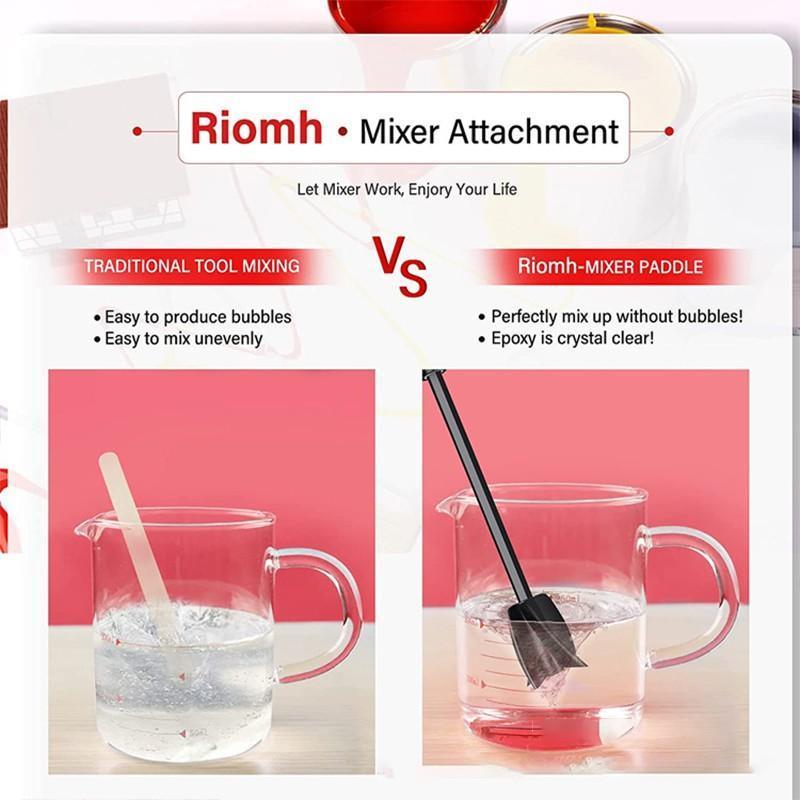 Epoxy Mixer Attachment For Drill Reusable Paint And Resin Mixer Paddles Tool - 2PCS