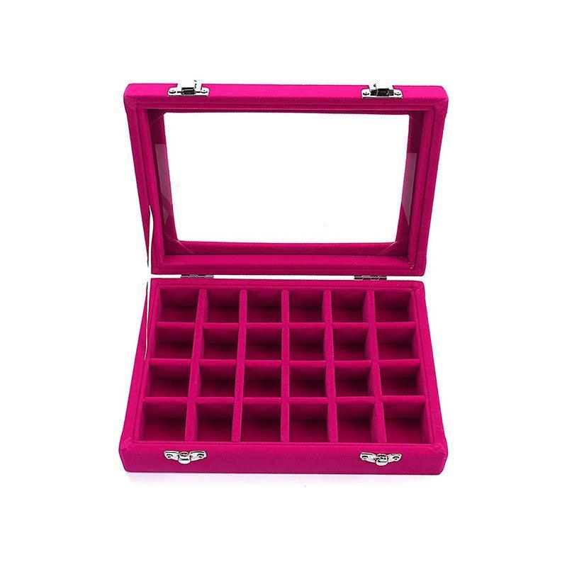 Velvet Earring Jewelry Display Hanger Organizer Box Holder Storage Case Au Stock - Grey