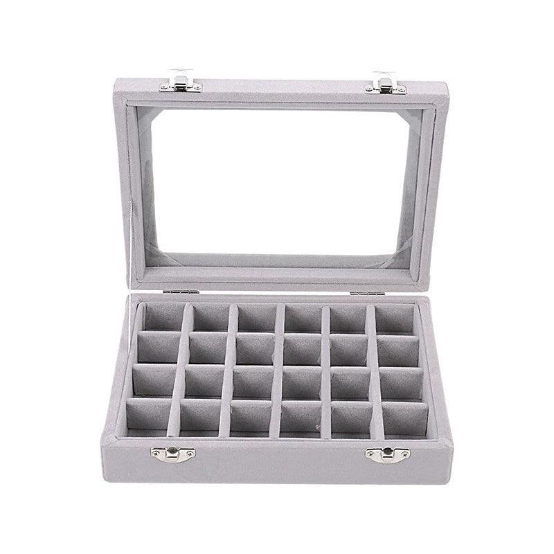 Velvet Earring Jewelry Display Hanger Organizer Box Holder Storage Case Au Stock - Beige