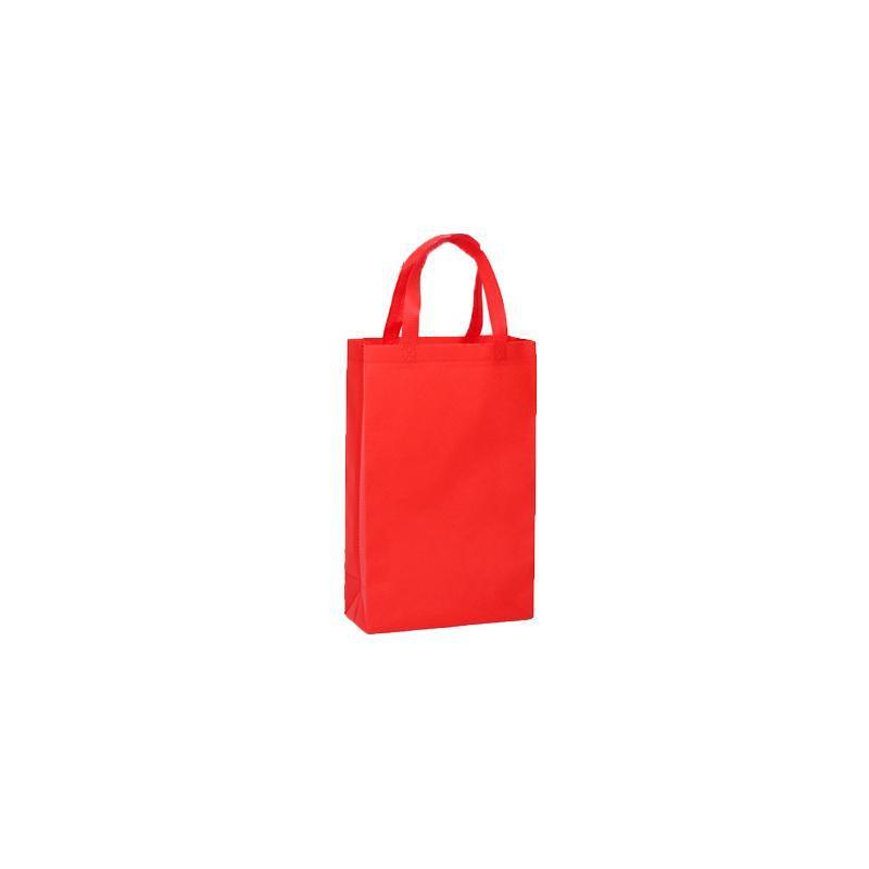 100PCS Reusable Non Woven Shopping Bags Eco Friendly Washable Tote Bags Red - 38X30X10CM