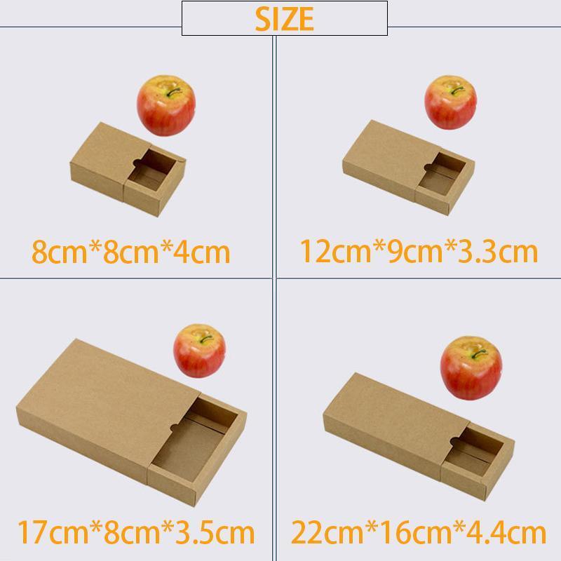 100PCS DIY Paper Box Drawer Type Jewelry Packing Box Tea Gift Cosmetics White - 12*9*3.3cm