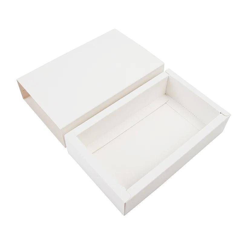 100PCS DIY Paper Box Drawer Type Jewelry Packing Box Tea Gift Cosmetics White - 17*8*3.5cm
