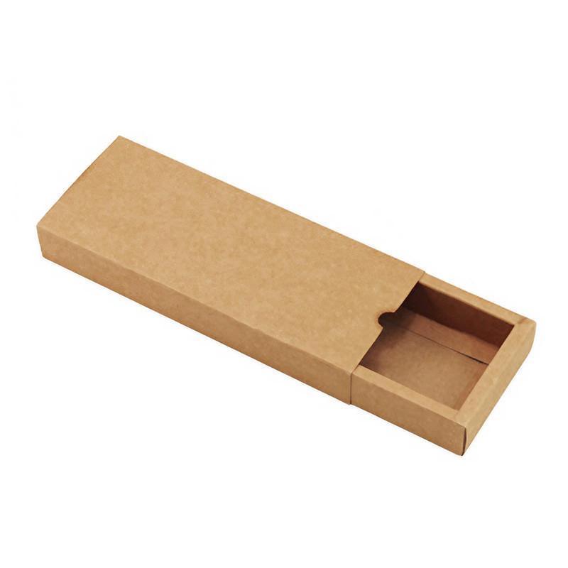100PCS DIY Paper Box Drawer Type Jewelry Packing Box Tea Gift Cosmetics Kraft - 22*16*4.4cm