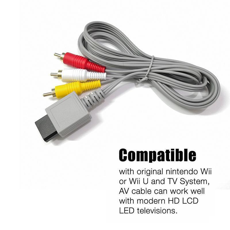 Audio Video RCA Cable High Quality Lead for Nintendo Wii Wii U Mini Console