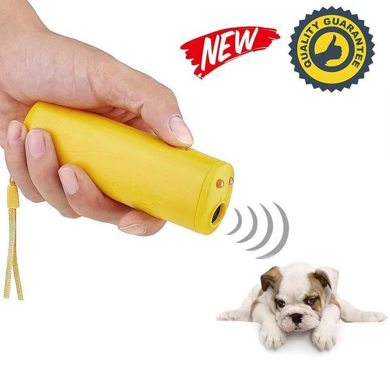 Ultrasonic Dog Barking Control Anti Bark Device Stop Repeller Train Tool Trainer - Black