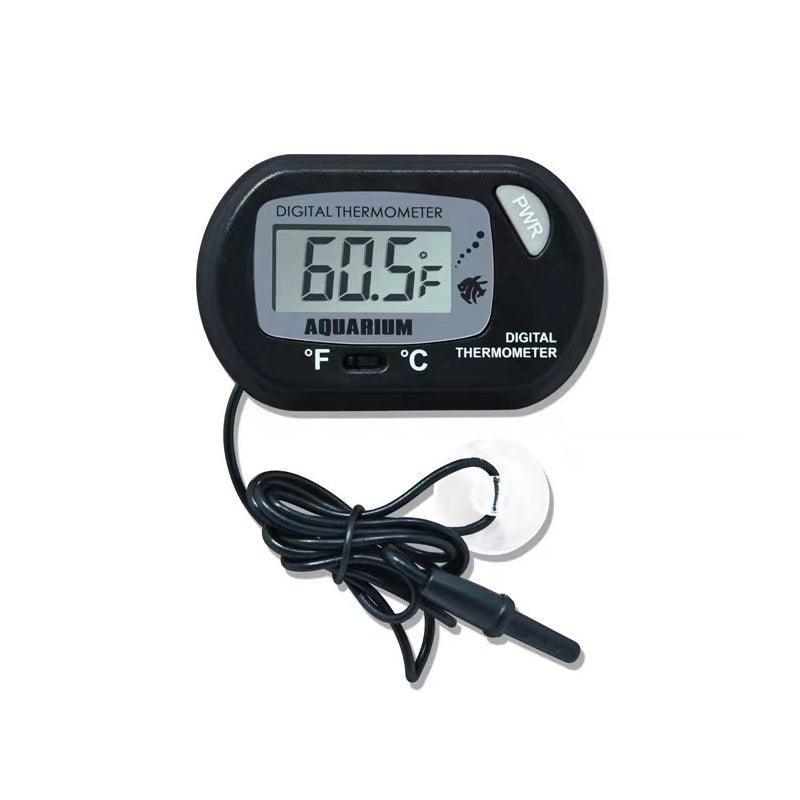 Aquarium Thermometer LCD Digital Aquarium Fish Tank Water Temperature Marine - Black