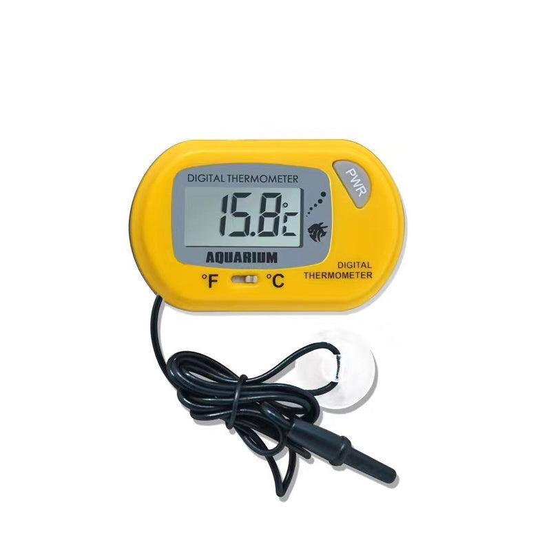 Aquarium Thermometer LCD Digital Aquarium Fish Tank Water Temperature Marine - Black