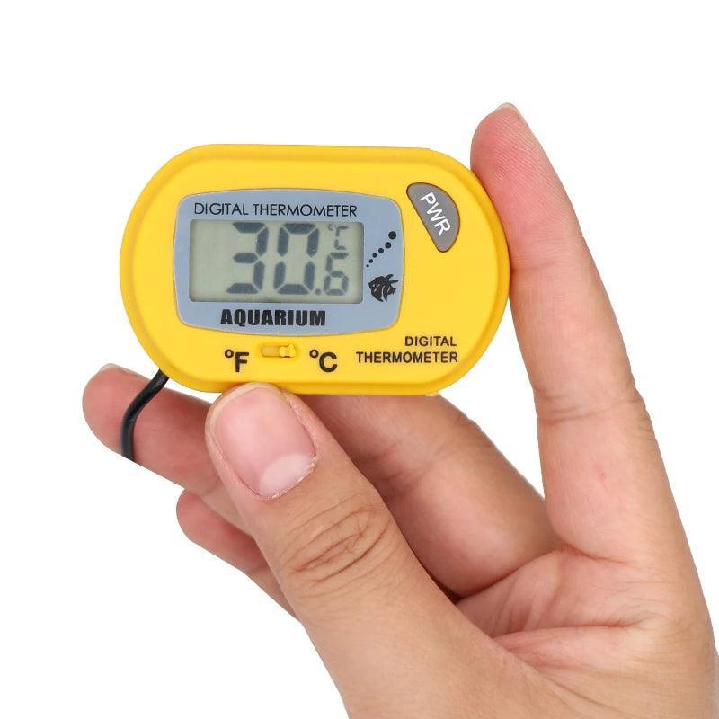 Aquarium Thermometer LCD Digital Aquarium Fish Tank Water Temperature Marine - Yellow