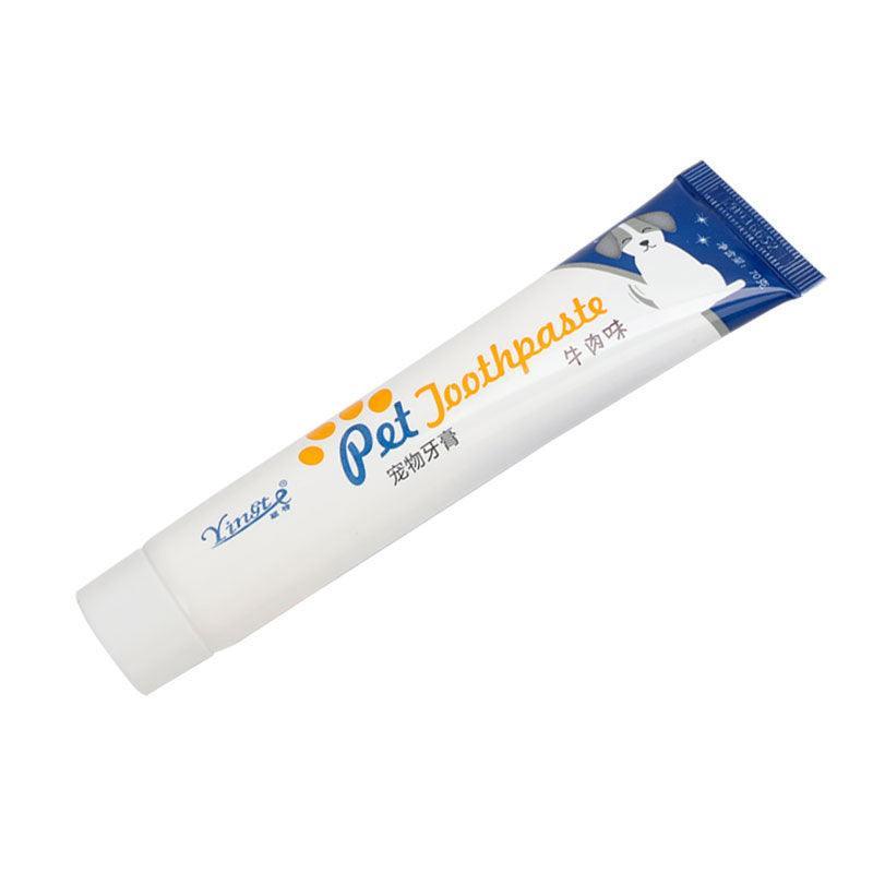 Beef Flavor Edible Pet Dog Cat Toothpaste Teeth Cleaning Care Oral Hygiene