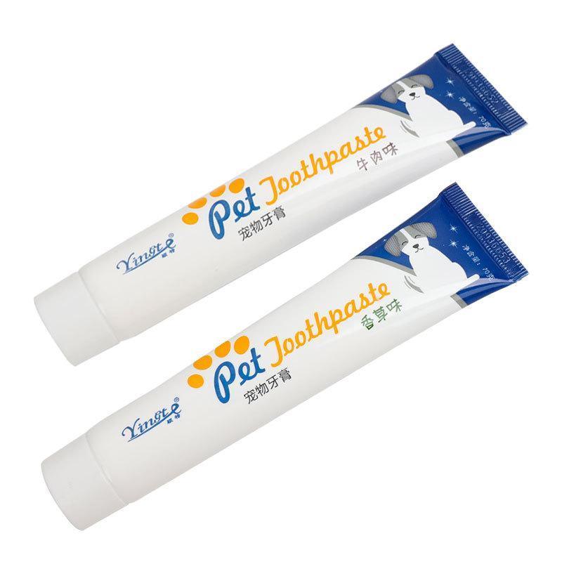 Beef Flavor Edible Pet Dog Cat Toothpaste Teeth Cleaning Care Oral Hygiene
