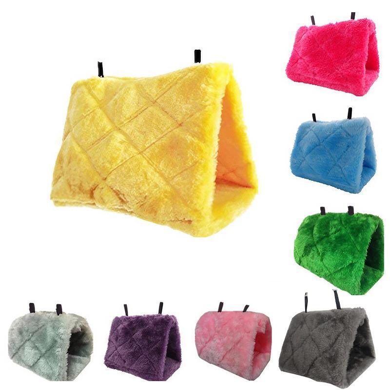 Pet Bird Parrot Parakeet Budgie Warm Hammock Cage Hut Tent Bed Hanging Cave - Purple