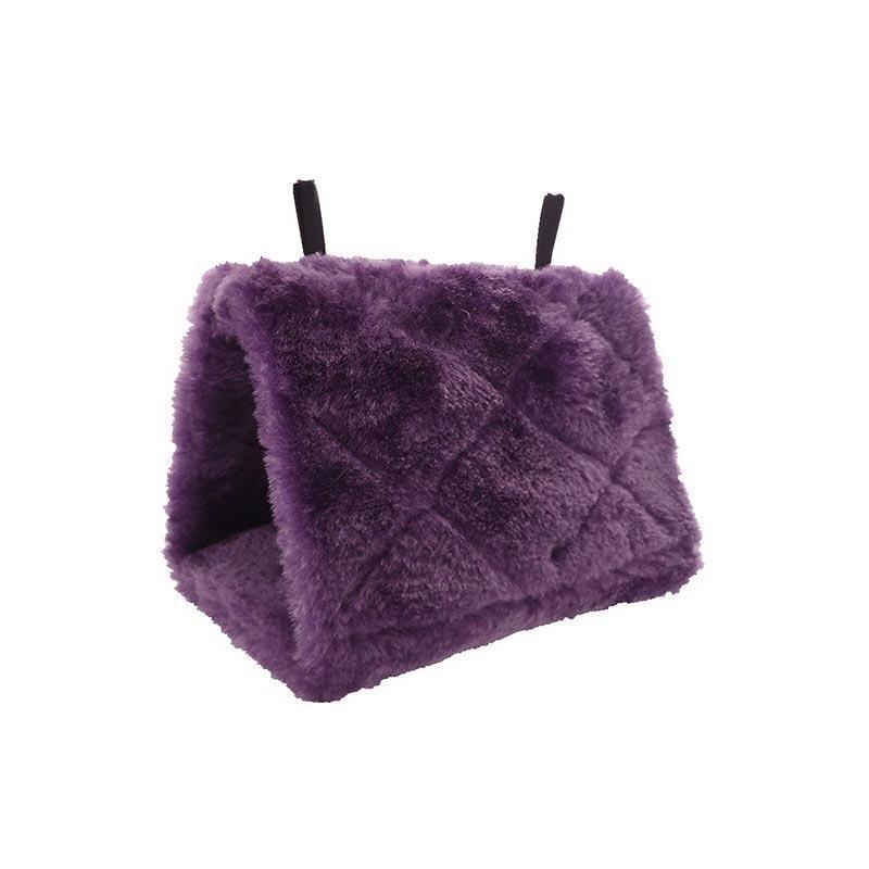 Pet Bird Parrot Parakeet Budgie Warm Hammock Cage Hut Tent Bed Hanging Cave - Purple