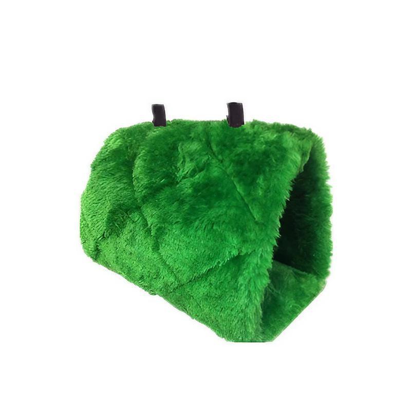 Pet Bird Parrot Parakeet Budgie Warm Hammock Cage Hut Tent Bed Hanging Cave - Green