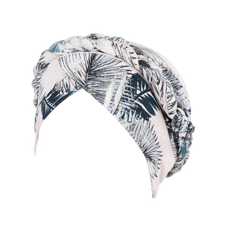 Women'S Comfort Cap Floral Pattern Chemo Head Coverings - Blue