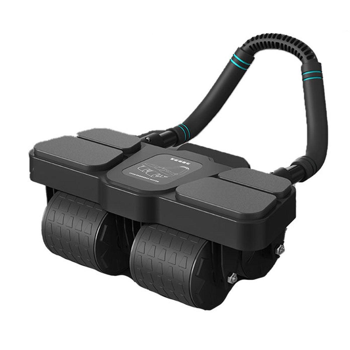 Four Wheel Abdominal Roller Automatic Rebound Ab Machine Home Fitness Equipment - Blue