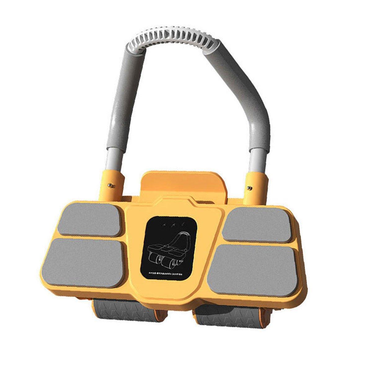 Four Wheel Abdominal Roller Automatic Rebound Ab Machine Home Fitness Equipment - Orange