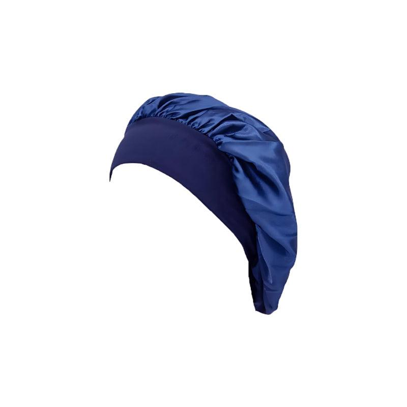 Sleeping Bonnet Hair Wrap Silk Satin Cap Women Elastic Night Soft Hat Headwear - Brown