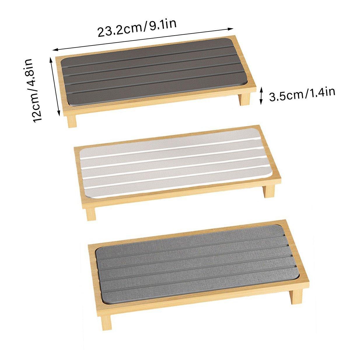 Countertop Absorbent Drainage Mat Sink Splash Pad Bathroom Tray Water Catcher - White