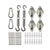 8pcs Hardware Sail Accessory Shade Canopy Fittings Sun Fixing Steel Stainless