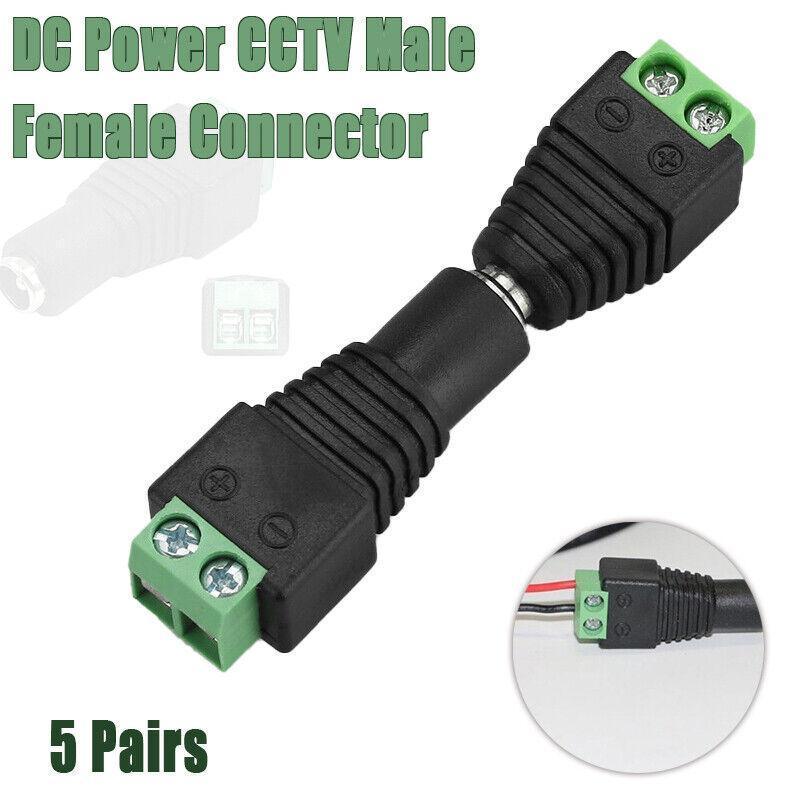 12V DC Power CCTV Camera Male Female Connector Adapter Plug Jack Socket Cable