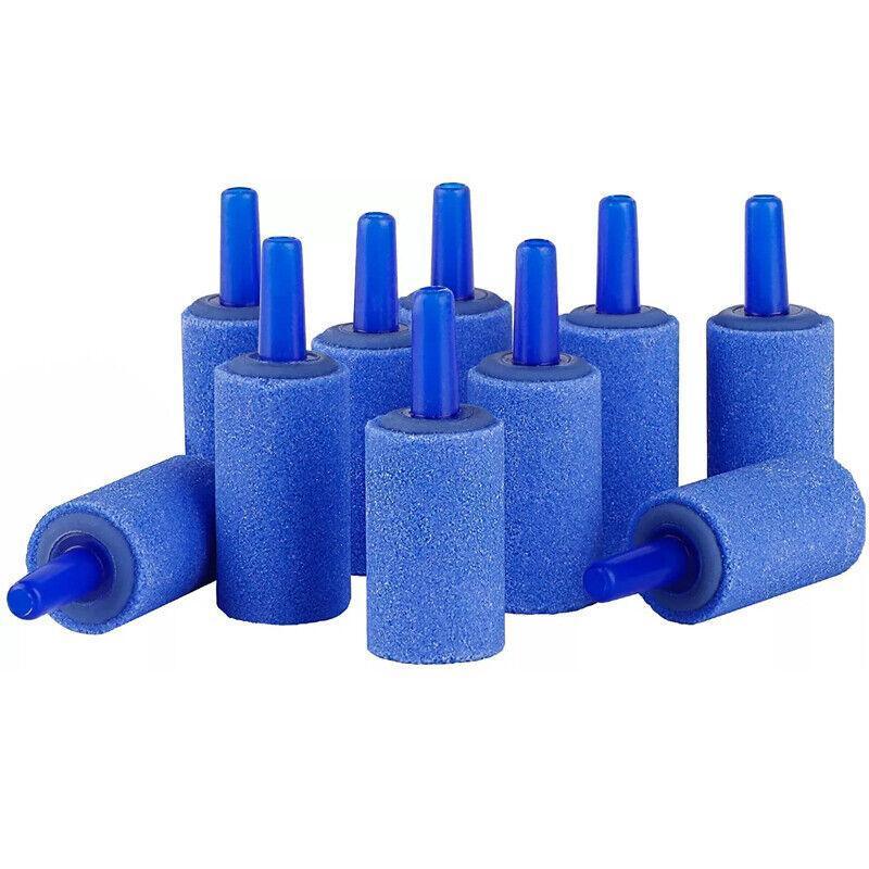 10Pcs Air Stone Aerator Diffusers for Aquarium Oxygen Bubbles - Black