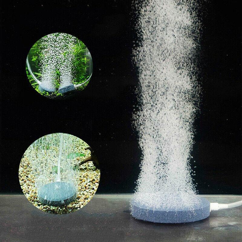 Round Air Stone Disk Bubble Diffuser Airstone Hydroponics Aquarium Fish Tank - 10cm