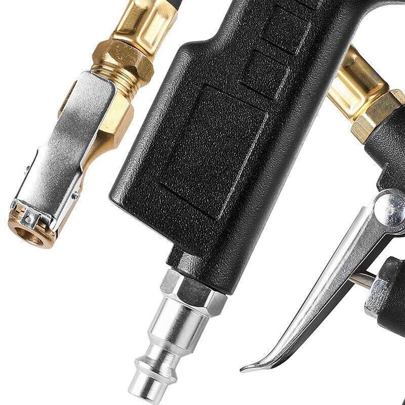 Tyre Pressure Gauge Air Tire Inflator Car Motorcycle Pump Hose Compressor Tool